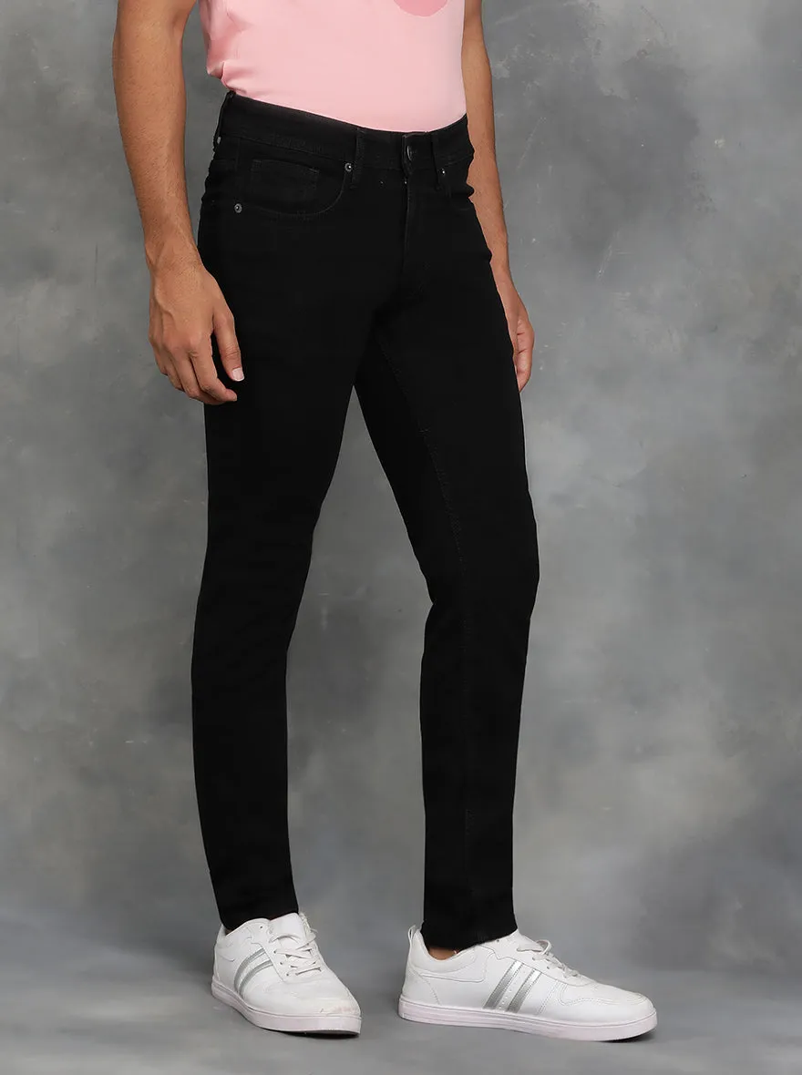 Black Solid Slim Fit Jeans | GreenFibre