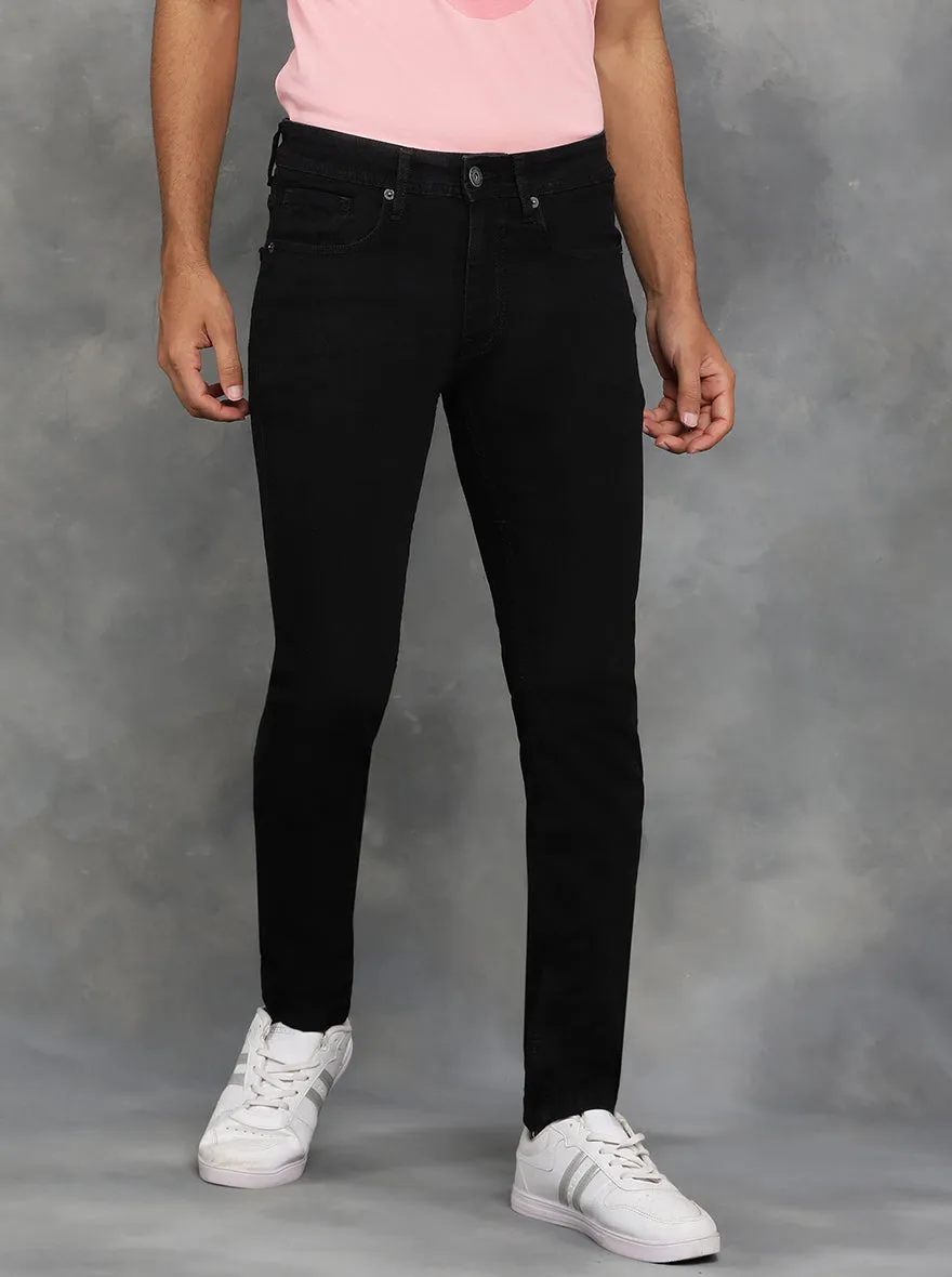 Black Solid Slim Fit Jeans | GreenFibre