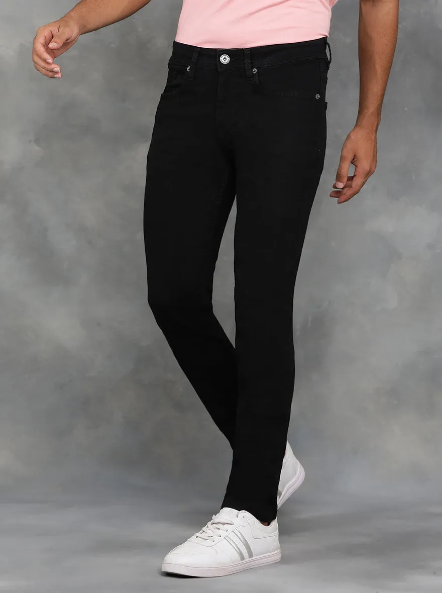 Black Solid Slim Fit Jeans | GreenFibre