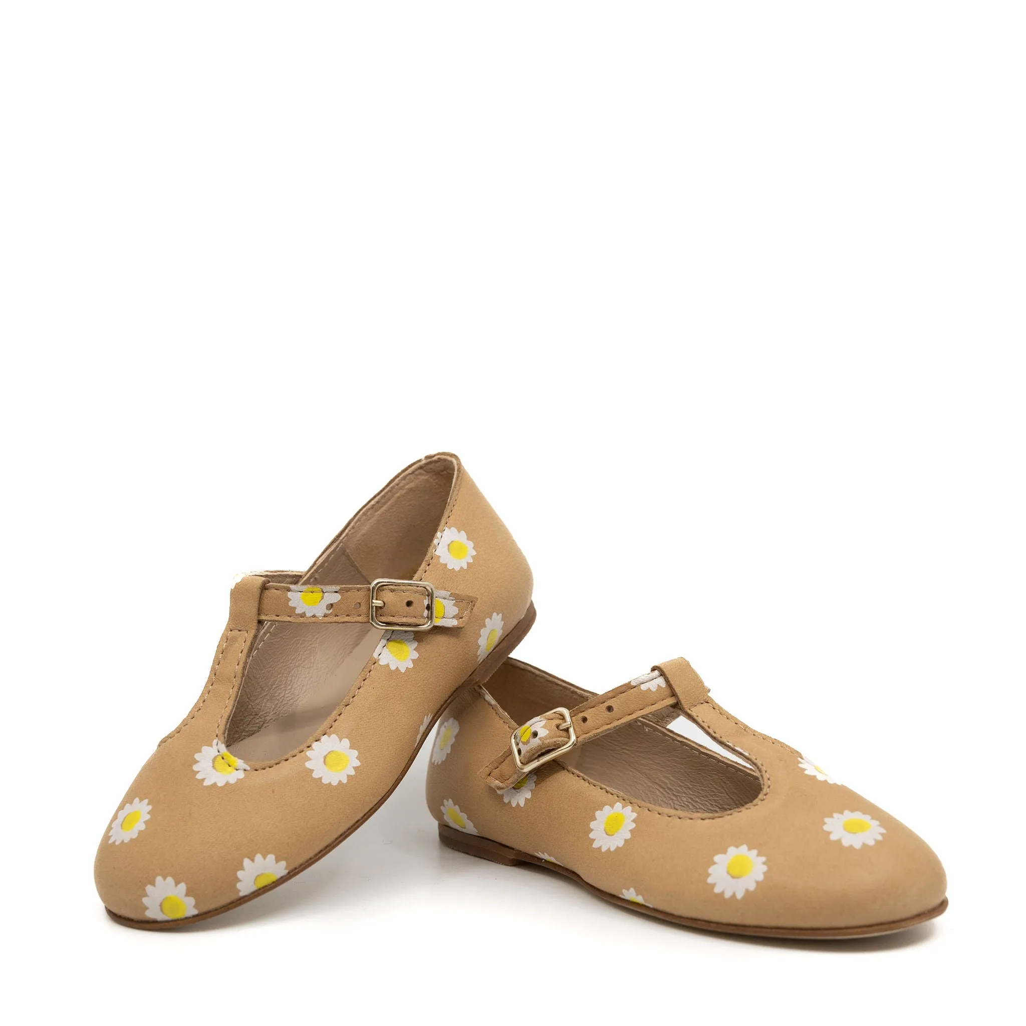 Confetti Nude Sunflower T-Strap Mary Jane