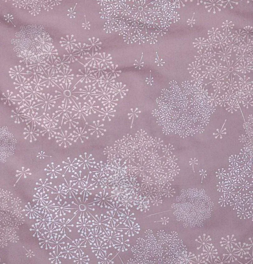Crib flat sheet - Plum dandelions