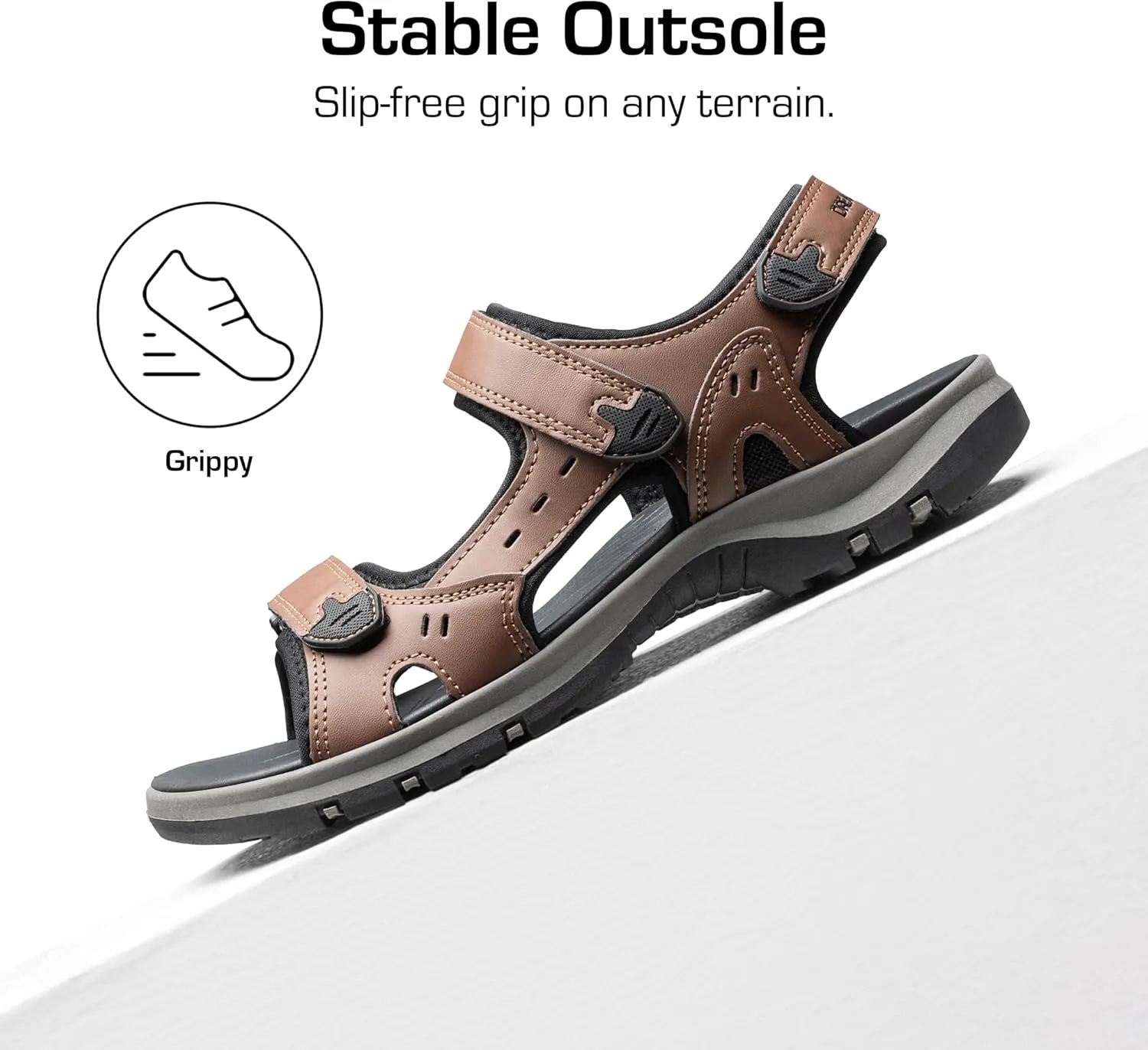 DREAM PAIRS Men??s Arch Support Hiking Sandals Sport Outdoor Athletic Comfortable Summer Beach Water Sandals