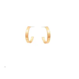 Flat Gold Hoop