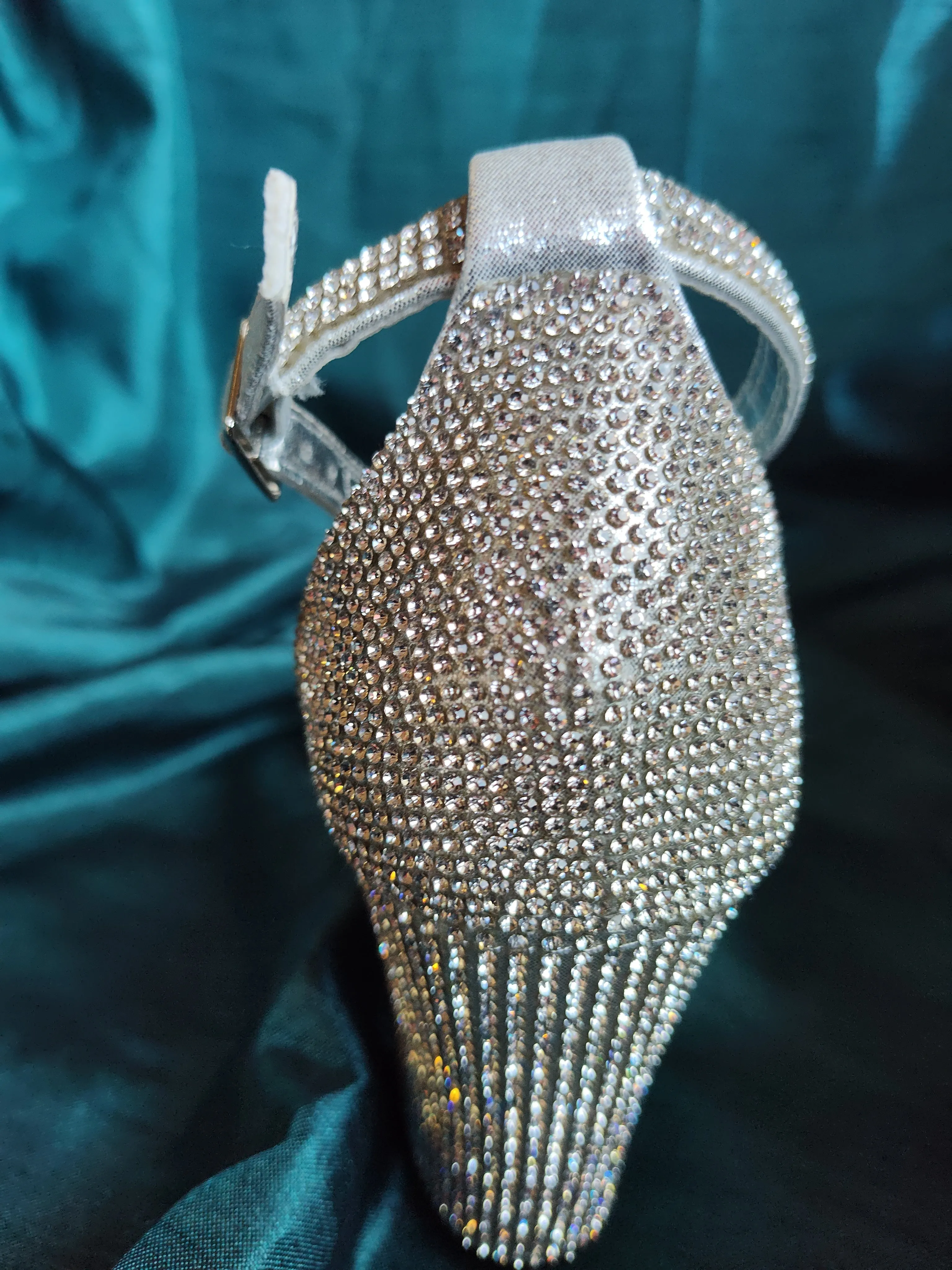 Glitzy Ankle Strap Heeled Sandal | Ava