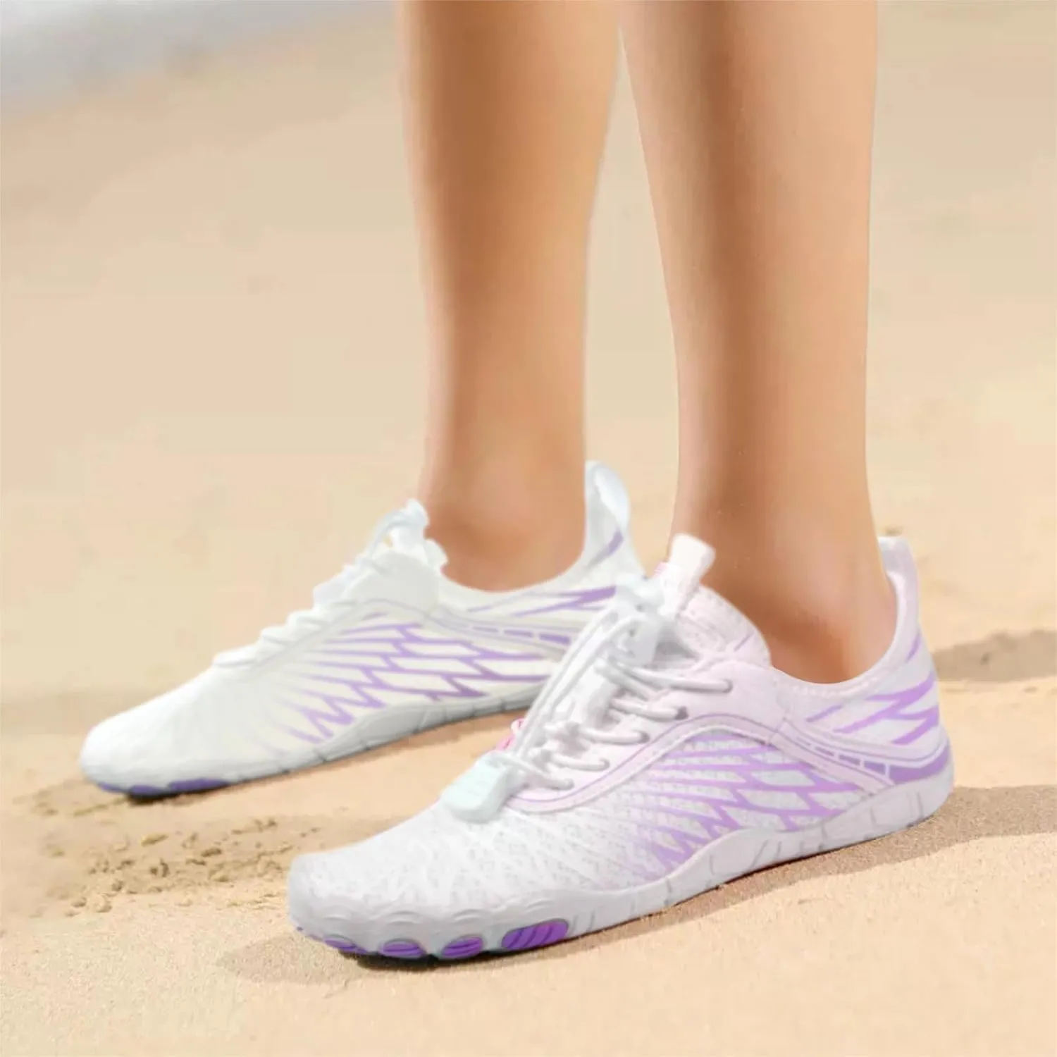 Hike Barefoot Shoes for Women Men with Wide Toe Box, Healthy & Non-Slip Breathable Barefoot Water Shoes Beach Pool Aqua Swim Surf Hiking Walking Shoes