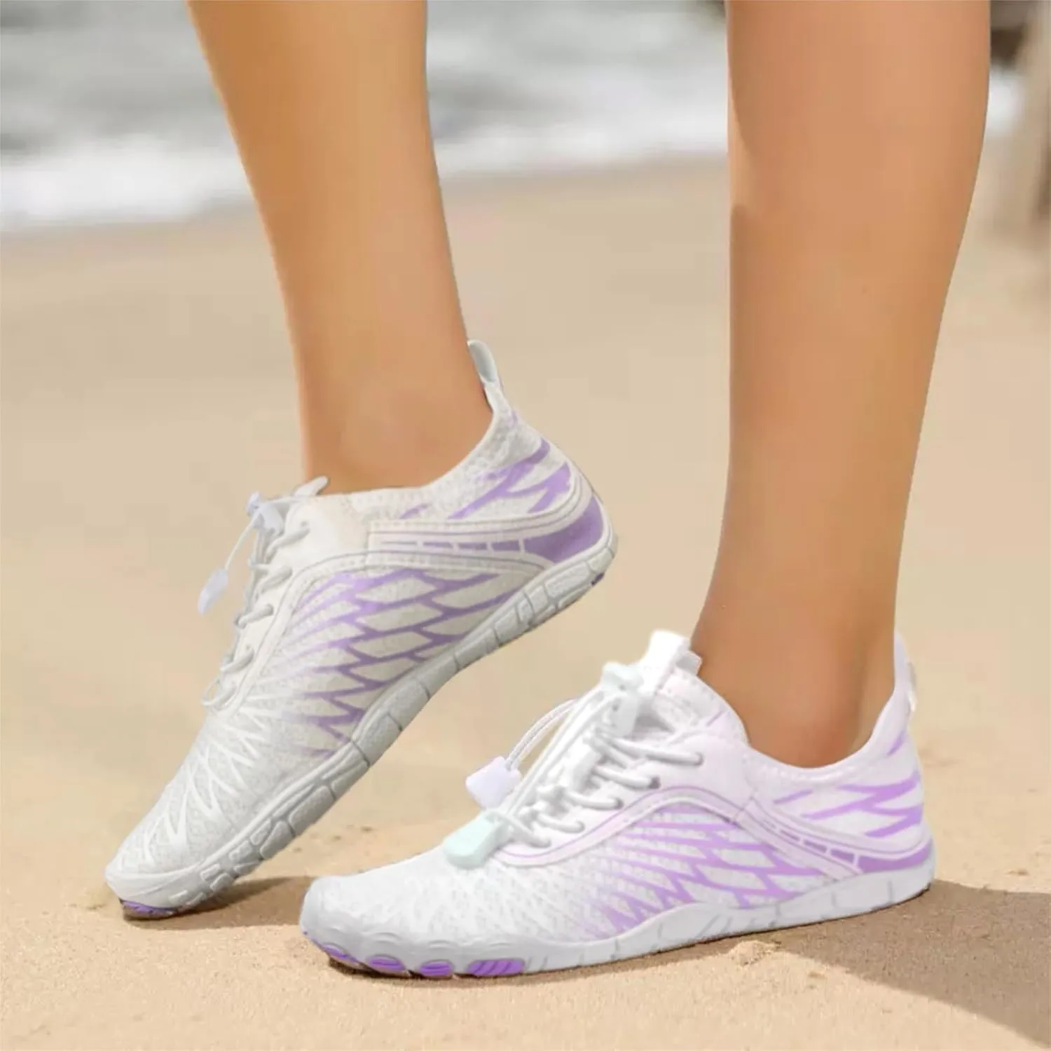 Hike Barefoot Shoes for Women Men with Wide Toe Box, Healthy & Non-Slip Breathable Barefoot Water Shoes Beach Pool Aqua Swim Surf Hiking Walking Shoes