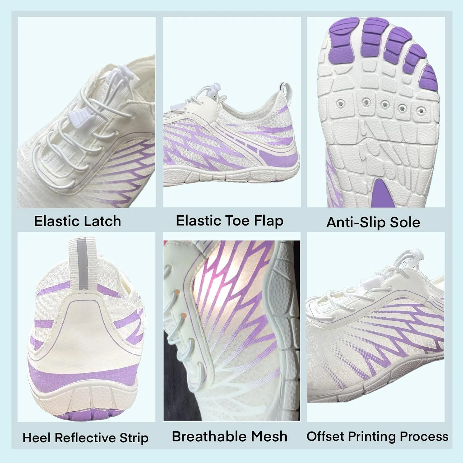 Hike Barefoot Shoes for Women Men with Wide Toe Box, Healthy & Non-Slip Breathable Barefoot Water Shoes Beach Pool Aqua Swim Surf Hiking Walking Shoes