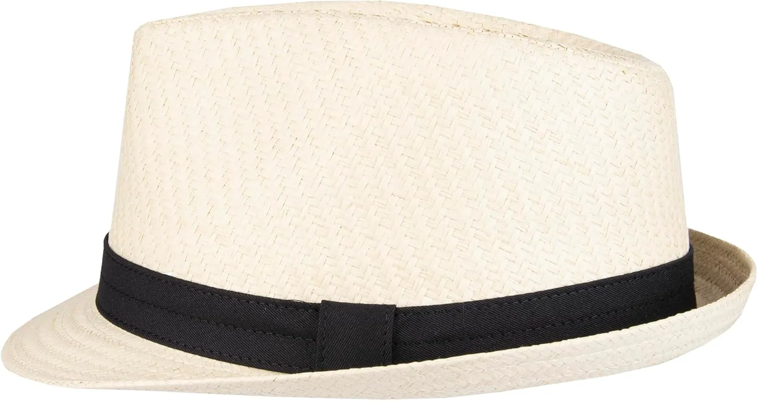 Levi's Men's Lightweight Straw Fedora Panama Hat
