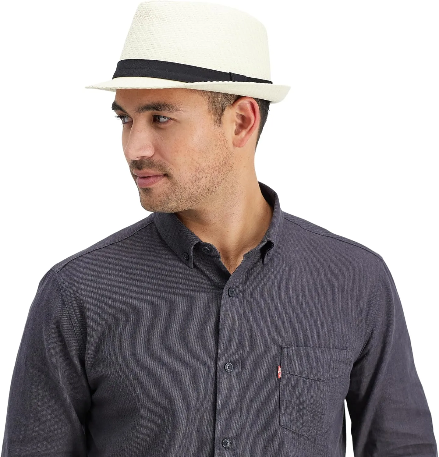 Levi's Men's Lightweight Straw Fedora Panama Hat