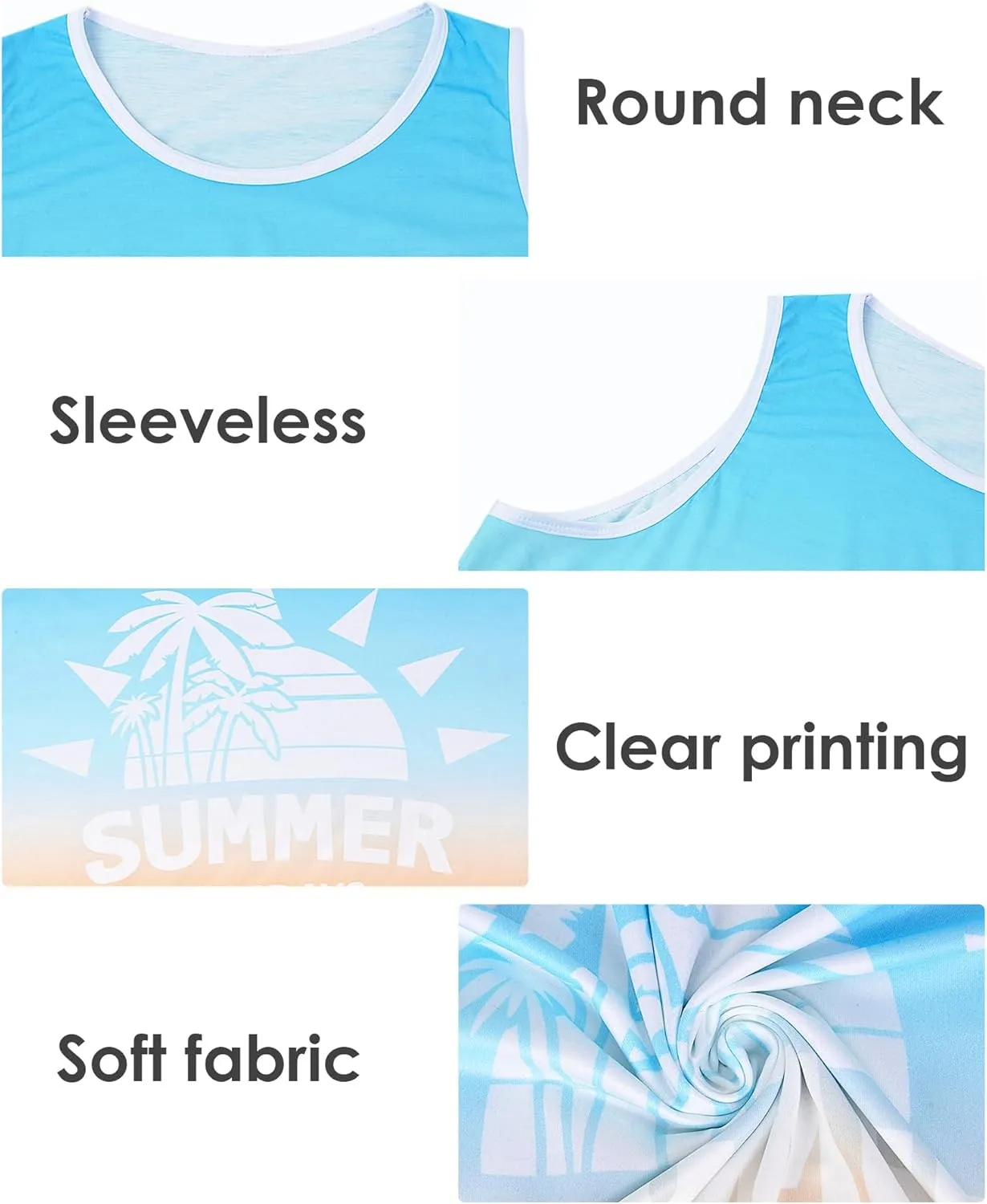 Nidoul Mens Beach Tank Tops Summer Graphic Palm Tree Sleeveless Shirts for Men Vacation Gym Running Workout Tank Top