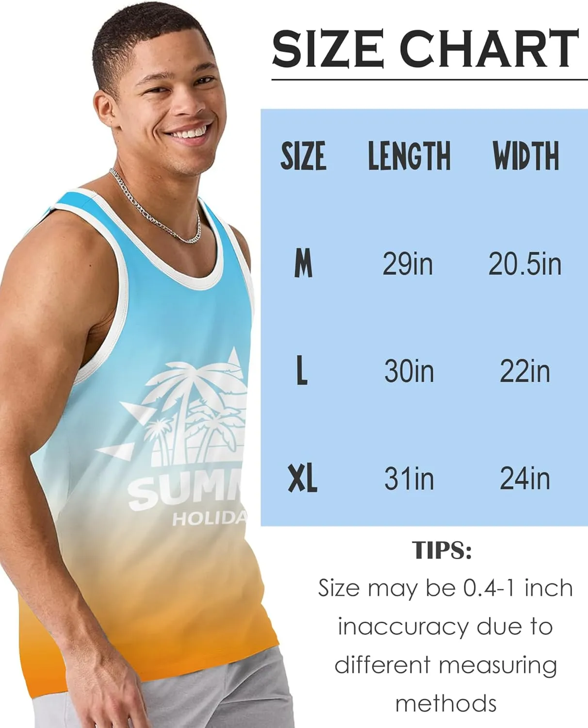 Nidoul Mens Beach Tank Tops Summer Graphic Palm Tree Sleeveless Shirts for Men Vacation Gym Running Workout Tank Top