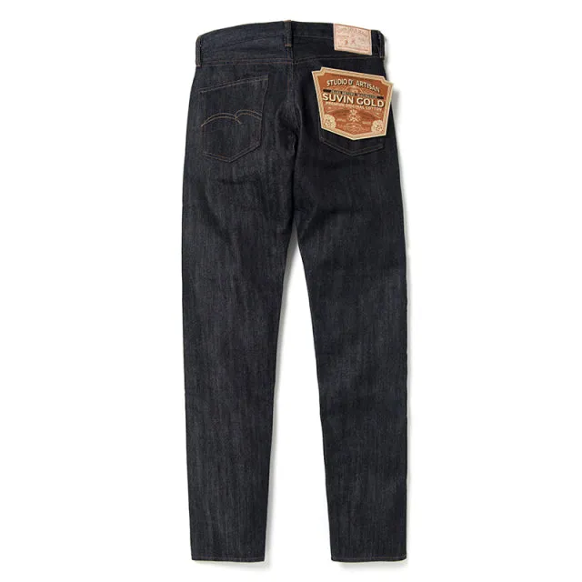 Suvin Gold Jeans - High Rise Tapered - One Wash