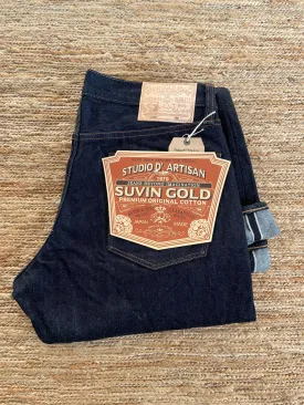 Suvin Gold Jeans - High Rise Tapered - One Wash