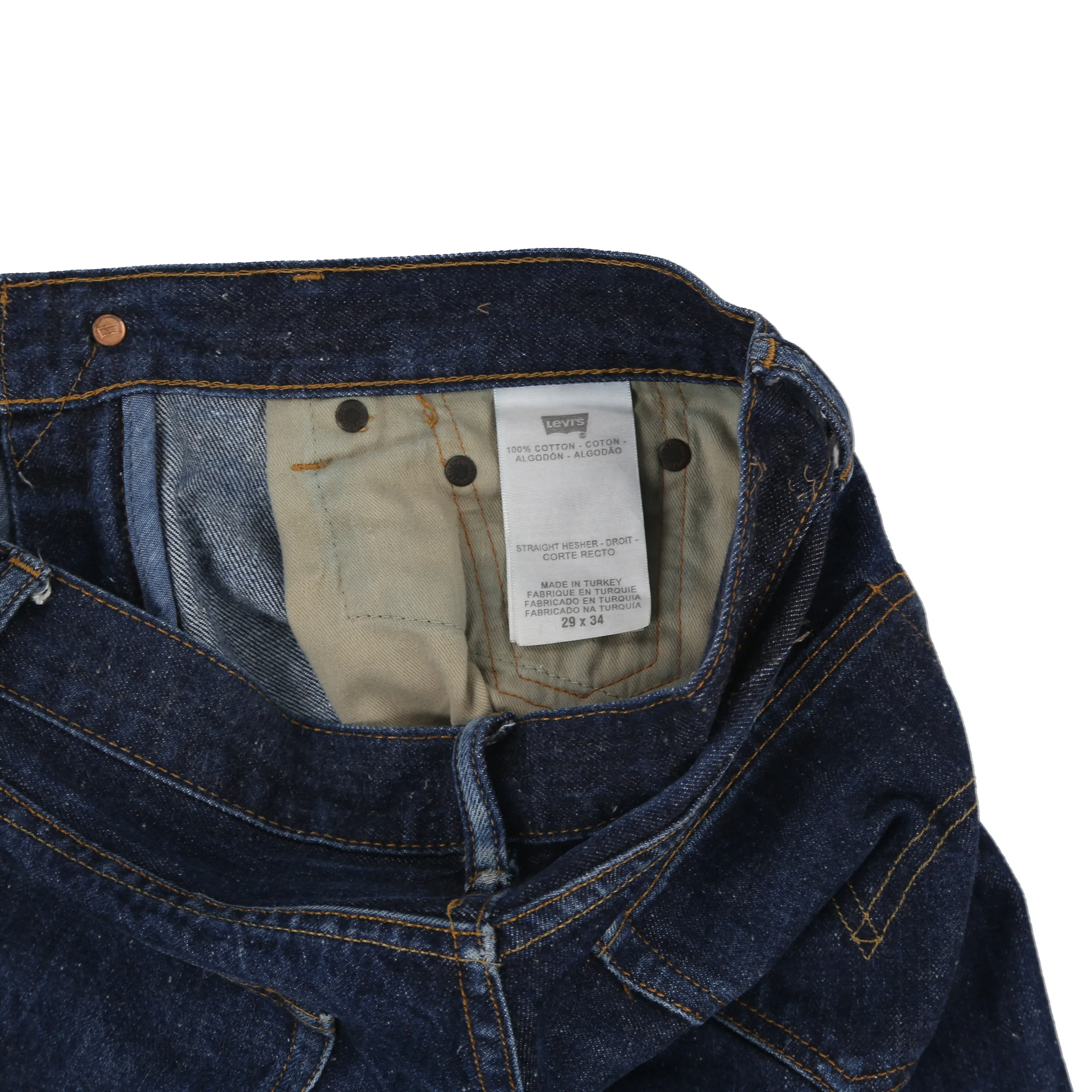 Vintage Levis Straight Hesher Selvedge Denim Jeans