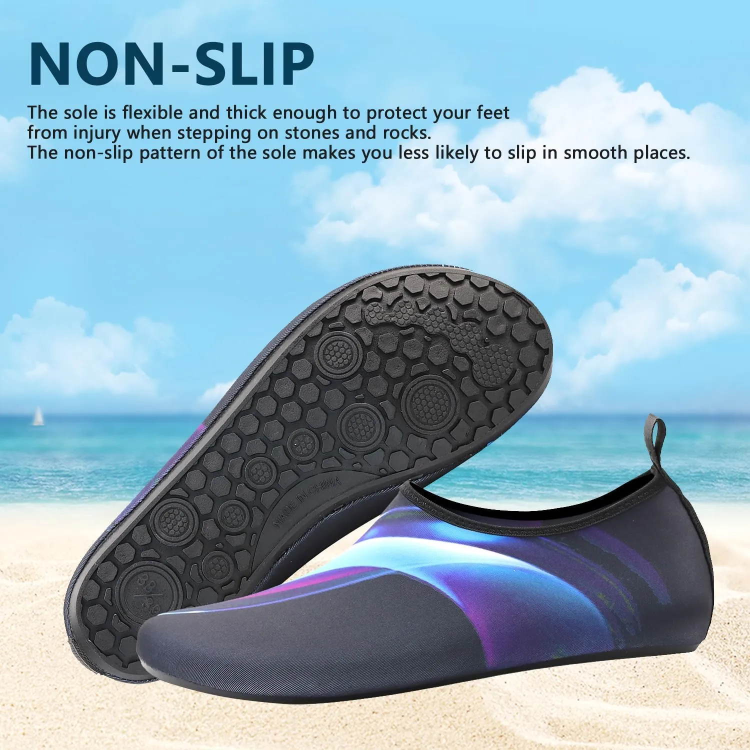 Water Shoes for Women Men Swim Barefoot Quick-Dry Adult Aqua Socks Non Slip Yoga Shoes Pool Camping Beach Accessories